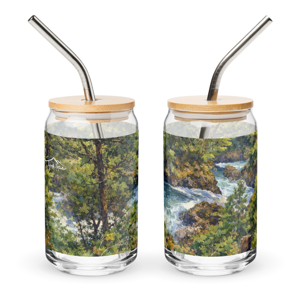 Los Alerces Waterfall Can-Shaped Glass | Bariloche Patagonia