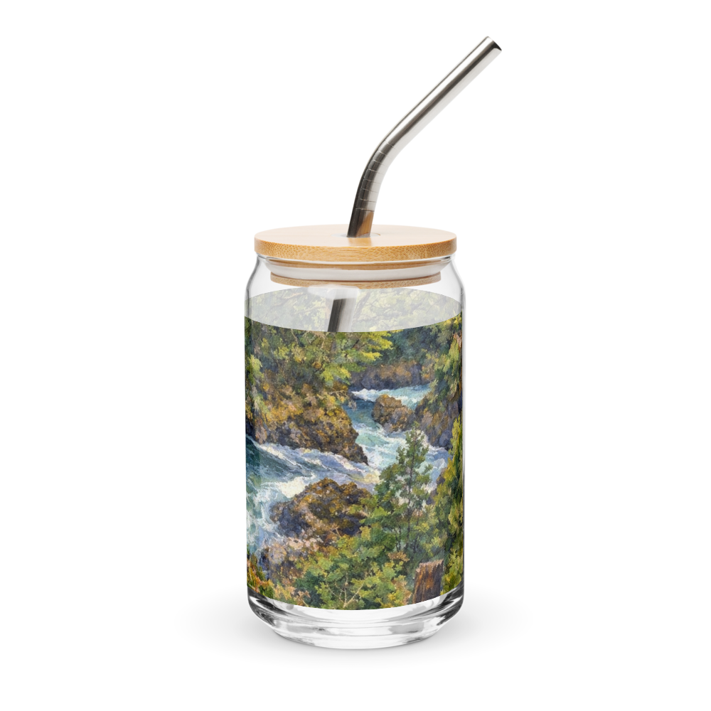 Los Alerces Waterfall Can-Shaped Glass | Bariloche Patagonia