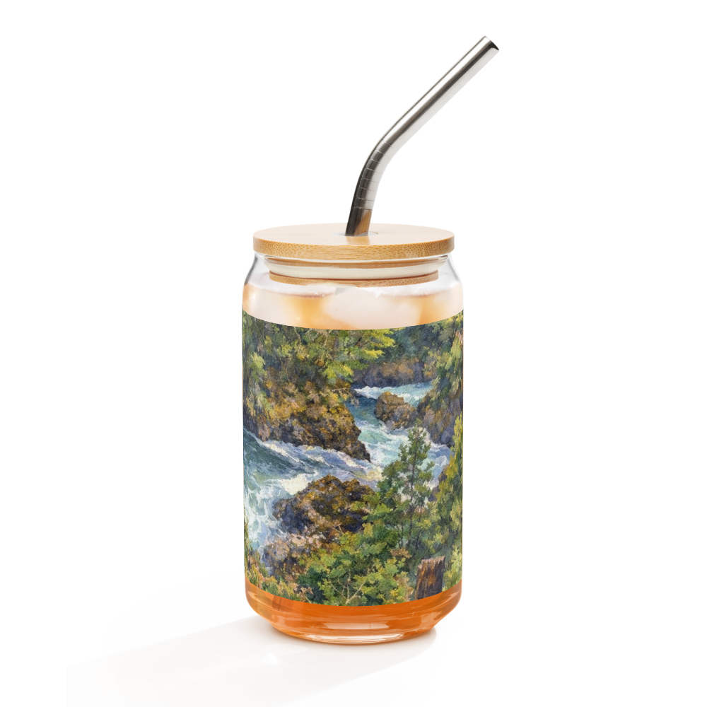 Los Alerces Waterfall Can-Shaped Glass | Bariloche Patagonia